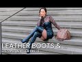 OTK Boots Leather Dress And A WHITE COAT In Berlin