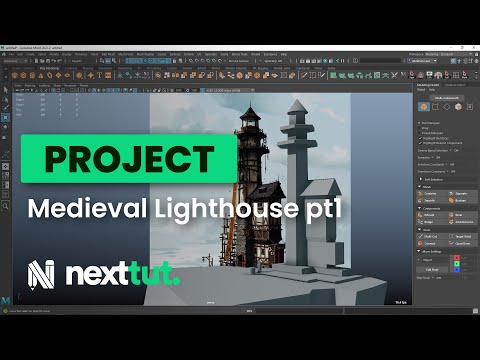 Maya Environment Modelling Tutorial | Medieval Lighthouse Part 01