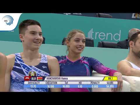 Hanna Hancharova (BLR) - 2018 Trampoline European silver medallist