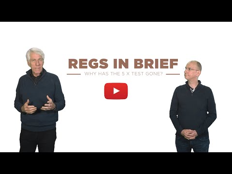 Regs in Brief  - RCD 5 x test