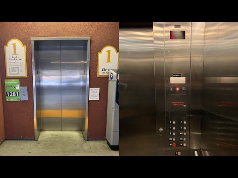 Insanely loud National Hydraulic elevator @ Miller Ave Garage - South San Francisco, CA