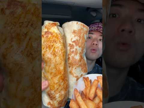 Taking down 2 burritos ​⁠@TacoBell #shorts