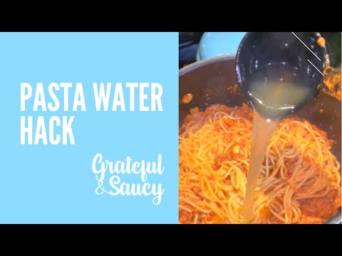 Pasta Water Hack