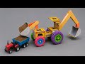 DIY Matchbox Excavator Loading Tractor Amazing Mini Craft Project At Home