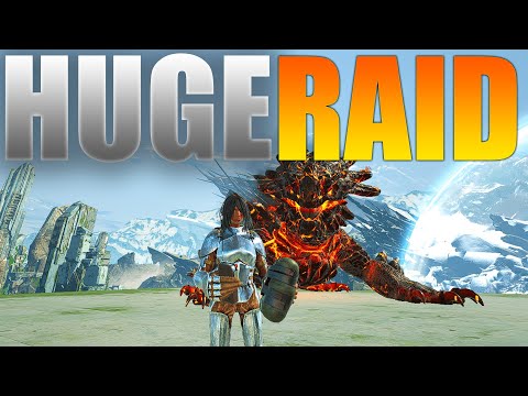 RAIDING a HUGE TEK SKY BASE - ARK