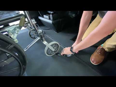 Demo - Q'Straint Retractable Wheelchair Tie-Downs To Secure Wheelchair | Superior Van & Mobility