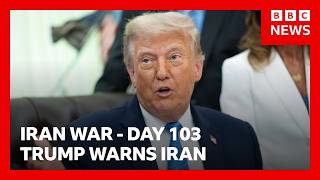 US President Donald Trump says US will hit Iran 'hard' again | BBC News