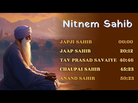 Nitnem Sahib Full Path with Lyrics | Panj Baniya Da Path | Sikh Morning Prayers | Gurbani Kirtan