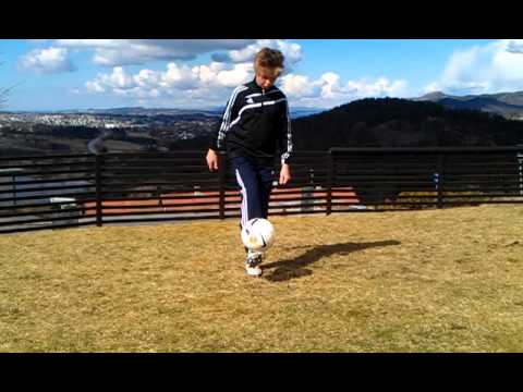 Marius Fardan 11 years  training soccer skills in Sandnes Norway 2013 #3