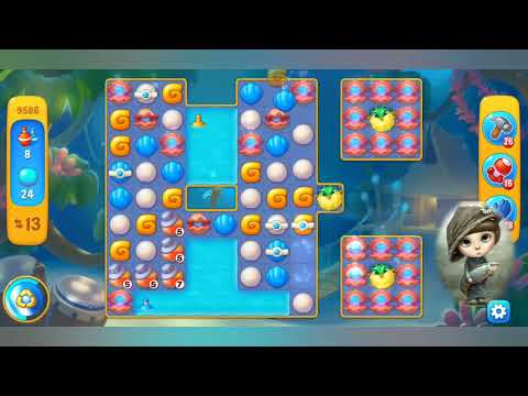 Fishdom 2022, no Boosters, 9586  level  -  прохождение без бустеров,  9586  уровень.