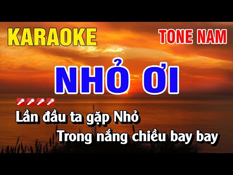 Karaoke Nhỏ Ơi Tone Nam Nhạc Sống Dễ Hát | Hoàng Luân