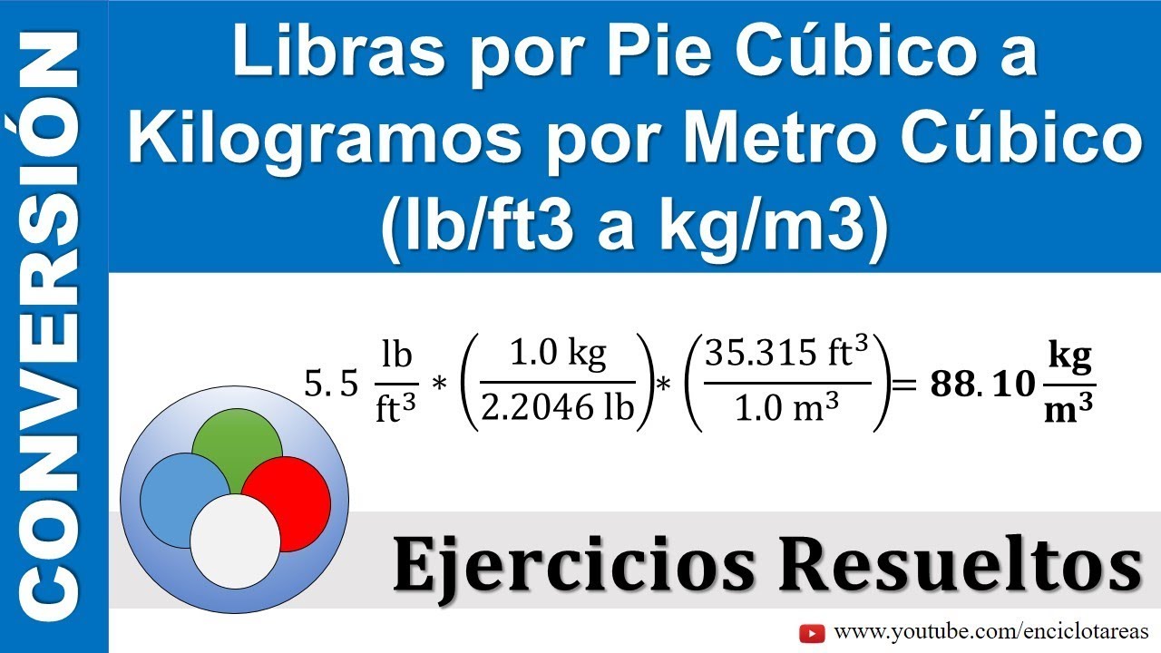 Libras por Pie Cúbico a Kilogramos por Metro Cúbico (lb/ft3 a kg/m3)