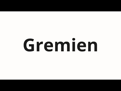 How to pronounce Gremien