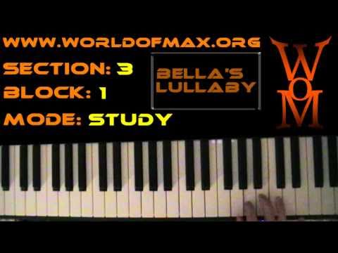 How to Play "Bella's Lullaby" on Piano Part 1 (Right hand)
