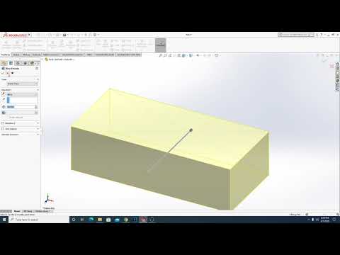 SOLIDWORKS 2020 - making a box