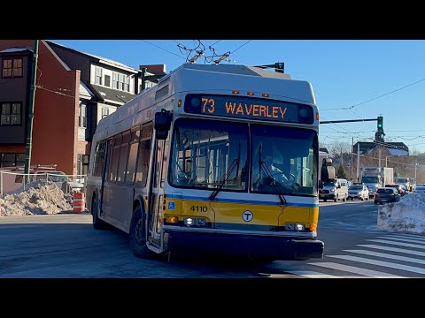 Trolley Version | Yoshi's Ride Series {S6-E08} - Riding the 73 🚌 - {MBTA}
