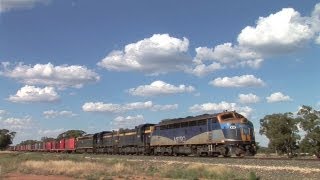 preview picture of video 'Australian Trains: Pota Near Mathoura.  Tue 14/02/12'