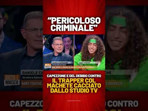 CAPEZZONE E DEL DEBBIO CONTRO IL TRAPPER COL MACHETE CACCIATO DALLO STUDIO TV