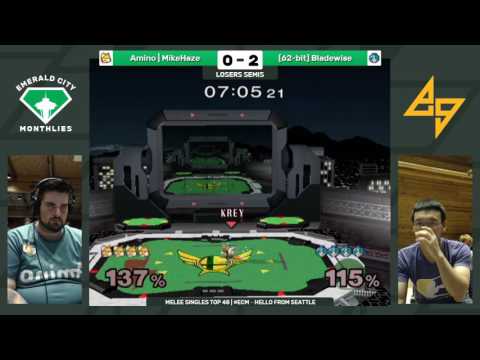 Amino | MikeHaze (Fox) vs. [62-bit] Bladewise (Peach) | SSBM LSF | ECM3