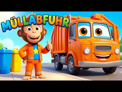 Das Müllauto Lied 🚛 Alles sauber mit MonkeyPOP | Fahrzeuge für Kinder
