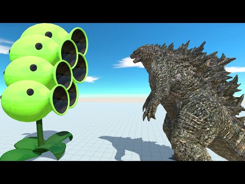 Peashooter VS Godzilla 2021 - Animal Revolt Battle Simulator