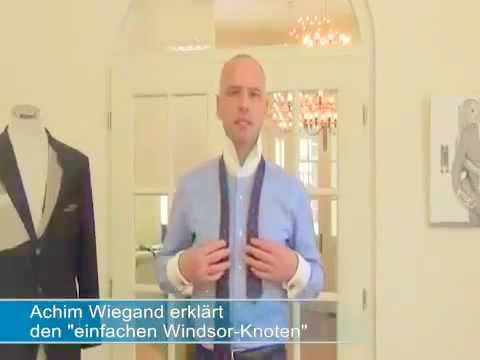 Krawattenknoten binden: Einfacher Windsor-Knoten
