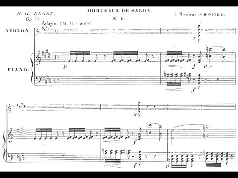 2 Morceaux de salon, Op.13 By Heinrich Wilhelm Ernst (with Score)