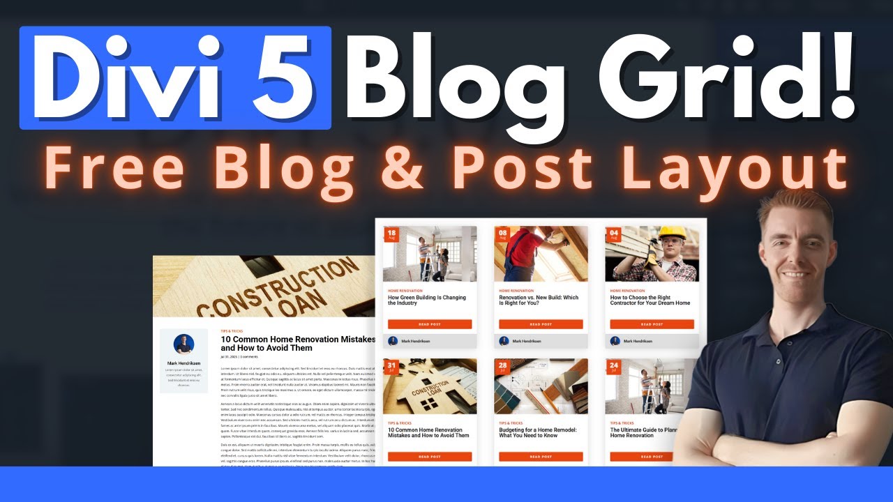 Create a Blog Grid & Post Layout in Divi 5 | Free Loop Builder Templates