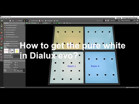 How to get the pure white in Dialux evo