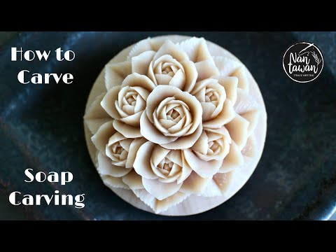 Soup Carving How to Carve Small Roses | Small Bara's Carving Tool | How to Carve Small Roses with...