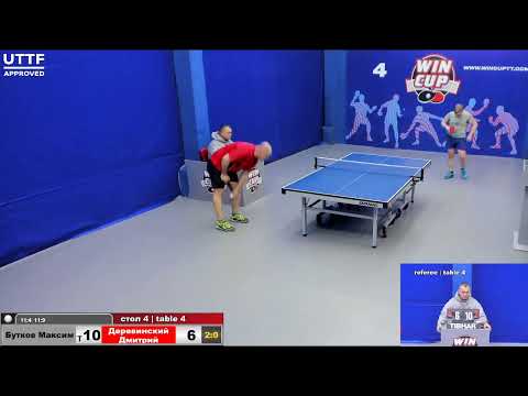 18:30 Бутков Максим 3-0 Деревинский Дмитрий  стол 4  Юг-3  20.01.21