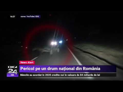 O căruță fără căruţaş, în fața mașinilor pe DN14 - Digi24