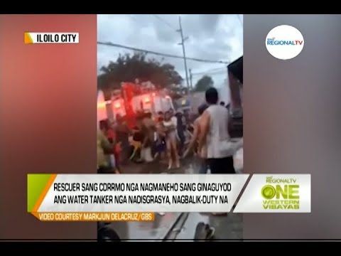 One Western Visayas: CDRRMO Personnel nga Nagmaneho sang Nadisgrasya ang Water Tanke, Balik-Duty na
