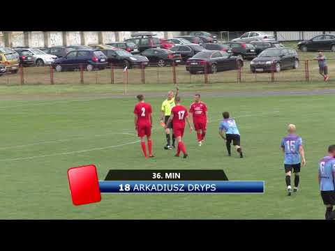Czerwona kartka dla Arkadiusza Drypsa za faul w meczu Orlęta - KS Brzoza | 29.08.2020 r.