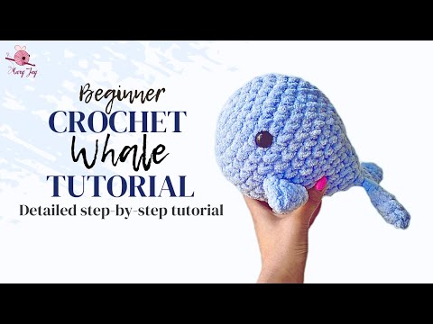 Step-by-Step Tutorial on How to Crochet a Simple Whale for Beginners: Quick, Easy Amigurumi Whale