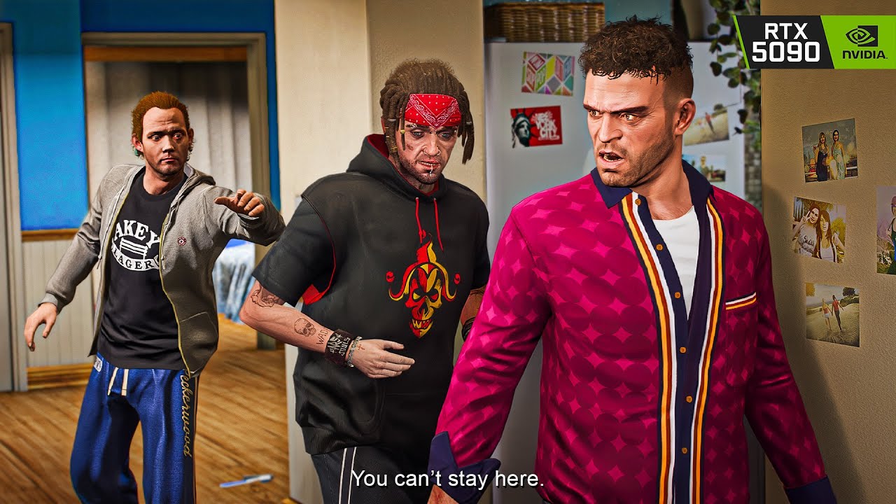 GTA 5 'Friends Reunited' Mission 8K Gameplay | RTX 5090 Remastered Graphics MOD