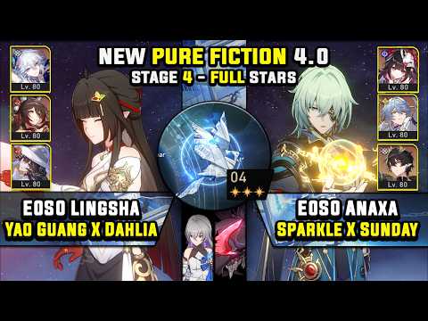 E0 Lingsha Carry W/ Yao Guang & E0 Anaxa Hypercarry (3 Stars) Pure Fiction 4 Honkai Star Rail 4.0