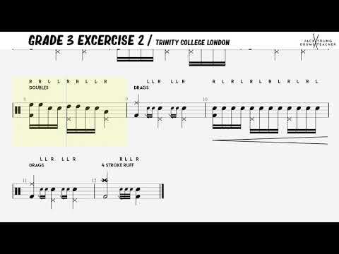 Grade 3 Excercise 2 - Trinity Drums 2020