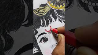 Beautiful Krishna Drawing.#shorts #youtubeshorts #krishna #drawing #youtube .