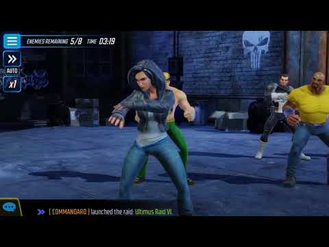 Marvel Strike Force Ult 6 Raid test video