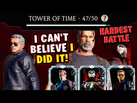 How I Beat Battle 47 in Tower of Time in MK Mobile. Weak Team vs. THE HARDEST BATTLE EVER!
