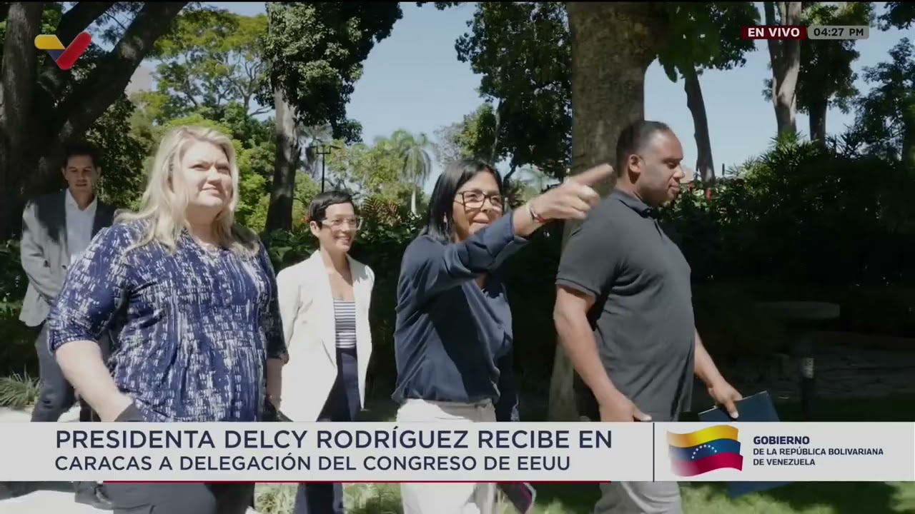 Delcy Rodríguez recibe a congresistas estadounidenses, 24 d ejulio de 2026