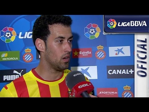 Entrevista | Interview Busquets tras el RCD Espanyol (0-1) FC Barcelona - اسبانيول برشلونة - HD