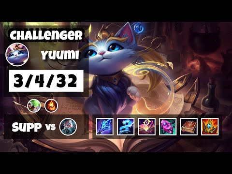 Yuumi Challenger Gameplay S11 Replay 11.8 Support (3/4/32) - NA