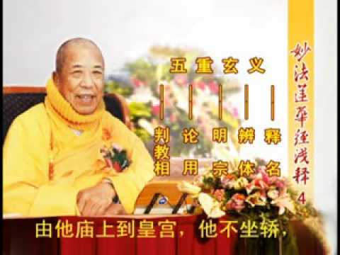 妙法蓮華經淺釋 004 經前懸談:五重玄義 宣化上人