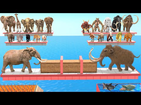 Prehistoric Mammals VS Modern Mammals | Which animal is stronger? Animal Revolt Battle Simulator