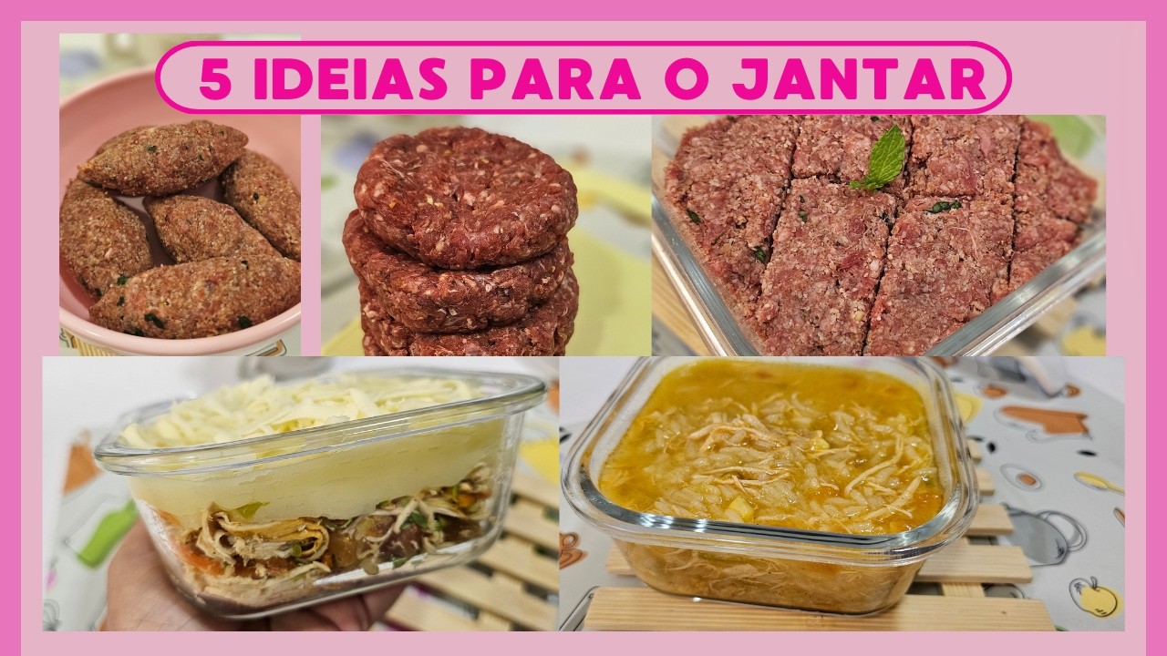 IDEIAS DE JANTAR PARA CONGELAR PRA SEMANA TODA | 5 Ideias - segunda a sexta #congelamento #congelar