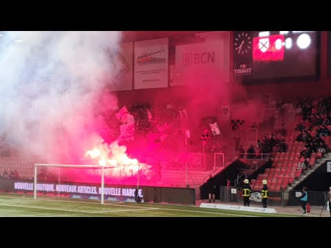 18.03.2022 Xamax Neuchatel - FC Winterthur 0:0, Pyro & Support