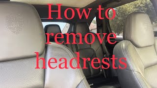 How to remove headrests on a 958 cayenne 2011-2018
