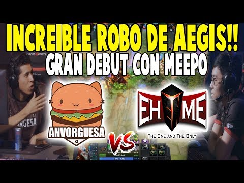 ¡INCREÍBLE ROBO DE AEGIS! Anvorgesa vs Ehome [Game 1] - "Gran Debut con Meepo" - STARLADDER DOTA 2